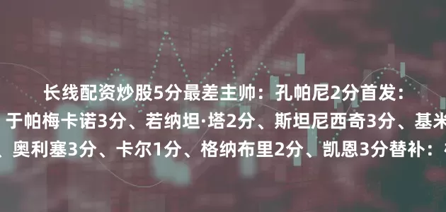 长线配资炒股5分最差　　主帅：孔帕尼2分　　首发：诺伊尔3分、莱默尔3分、于帕梅卡诺3分、若纳坦·塔2分、斯坦尼西奇3分、基米希3分、帕夫洛维奇4分、奥利塞3分、卡尔1分、格纳布里2分、凯恩3分　　替补：格雷罗、戴维斯、格雷茨卡、杰克逊、伊藤洋辉出场时间均不足未获评分
